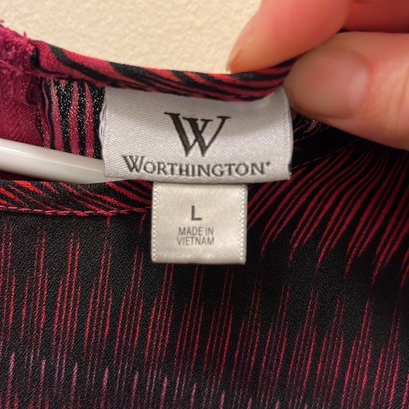 Worthington Multicolor Women's Top size large - Picture 2 of 9